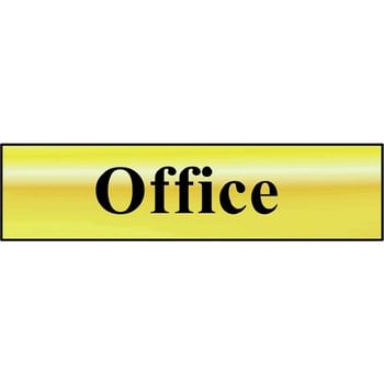 Scan Brass Effect Office Sign