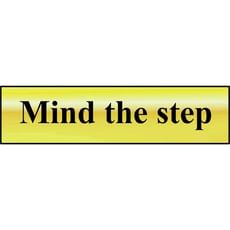 Scan Brass Effect Mind The Step Sign Scan Brass Effect Mind The Step Sign