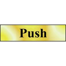 Scan Brass Effect Push Sign Scan Brass Effect Push Sign