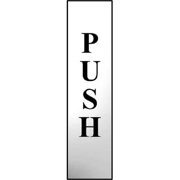 Scan Chrome Effect Push Sign