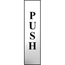 Scan Chrome Effect Push Sign Scan Chrome Effect Push Sign