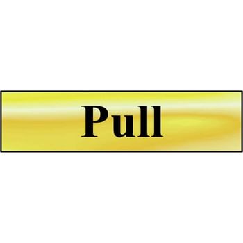Scan Brass Effect Pull Sign