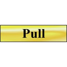 Scan Brass Effect Pull Sign Scan Brass Effect Pull Sign