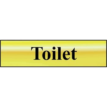 Scan Brass Effect Toilet Sign