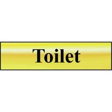 Scan Brass Effect Toilet Sign Scan Brass Effect Toilet Sign