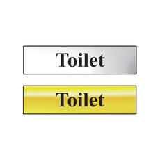 Scan Chrome Effect Toilet Sign