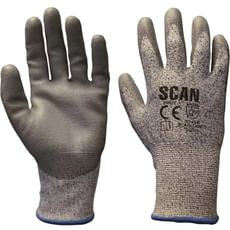 Scan Mens Polyurethane Coated Cut 5 Liner Gloves