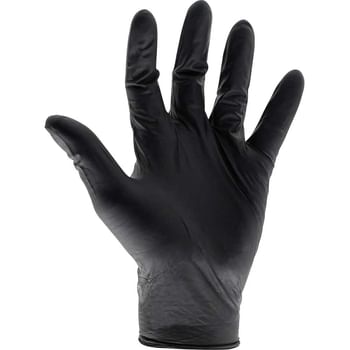 Scan Black Heavy Duty Nitrile Disposable Gloves
