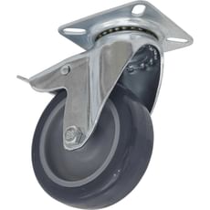 Sealey Swivel Plate Total Lock Castor Grey