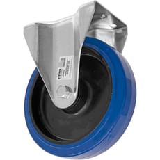 Sealey Heavy-Duty Blue Elastic Rubber Fixed Castor Wheel