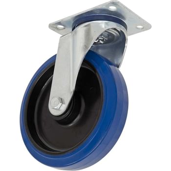 Sealey Heavy-Duty Blue Elastic Rubber Swivel Castor Wheel
