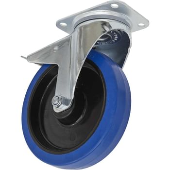Sealey Swivel Plate Total Lock Castor Blue Elastic
