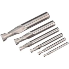 Sealey 6 Piece HSS End Mill Set for SM2503 Mini Mill