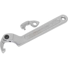 Sealey 3 Piece Adjustable C Spanner Hook and Pin Wrench Set