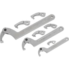 Sealey 11 Piece Adjustable C Spanner Hook and Pin Wrench Set
