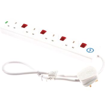 SMJ Surge Protected 4 Socket Extension Lead with Switches 240v