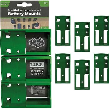 Stealth Mounts 6 Pack Battery Mounts for Festool 18V Batteries