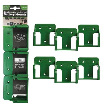 Stealth Mounts 6 Pack Battery Mounts for Metabo 18V Batteries