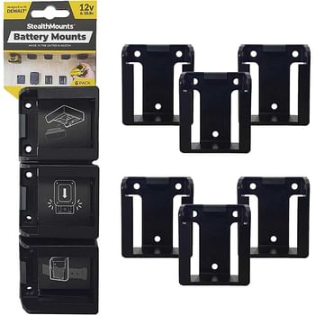 Stealth Mounts 6 Pack Battery Mounts for Makita 12V CXT Batteries