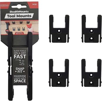Stealth Mounts 4 Pack Tool Mounts for Milwaukee 18v M18 Tools