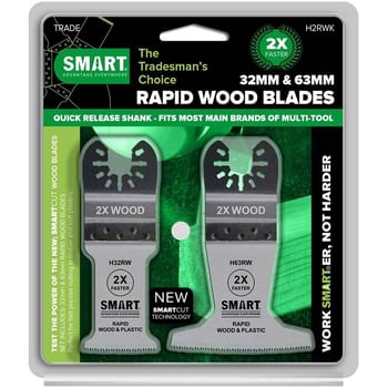 Smart 2 Piece OIS Oscillating Multi Tool Rapid Wood Blade Set