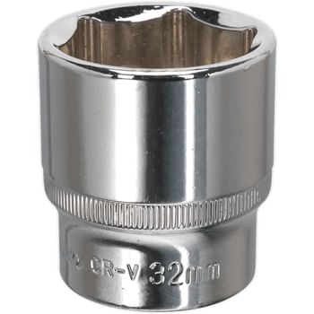 Sealey 1/2" Drive Hexagon WallDrive Socket Metric