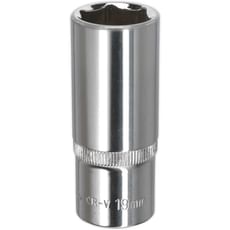 Sealey 3/8" Drive Polished Deep Hexagon WallDrive Socket Metric