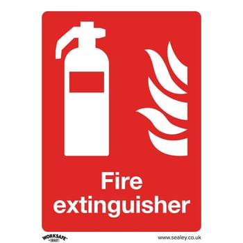 Sealey Self Adhesive Vinyl Fire Extinguisher Sign Pack of 10