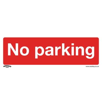 Sealey Self Adhesive Vinyl No Parking Sign Pack of 10