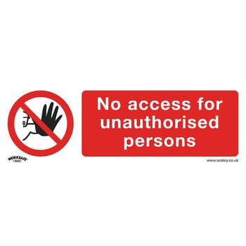 Sealey Self Adhesive Vinyl No Access Sign Pack of 10