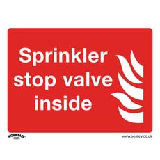 Sealey Self Adhesive Vinyl Sprinkler Stop Valve Sign Pack of 10 Sealey Self Adhesive Vinyl Sprinkler Stop Valve Sign Pack of 10