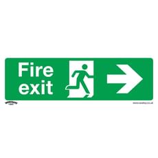 Sealey Self Adhesive Vinyl Fire Exit Arrow Right Sign