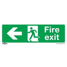 Sealey Self Adhesive Vinyl Fire Exit Arrow Left Sign