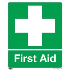 Sealey Self Adhesive Vinyl First Aid Sign Pack of 10