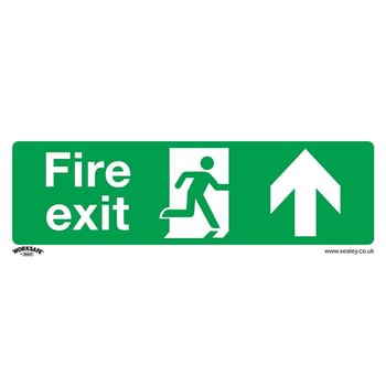 Sealey Rigid Plastic Fire Exit Arrow Up Sign