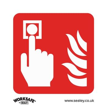 Sealey Self Adhesive Vinyl Fire Alarm Symbol Sign