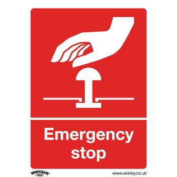 Sealey Rigid Plastic Emergency Stop Sign