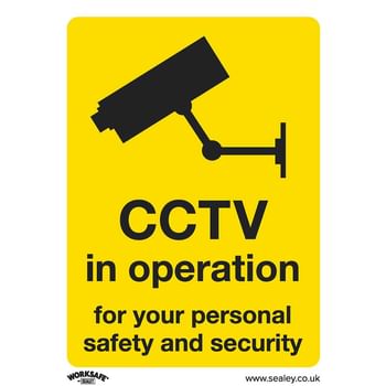 Sealey Rigid Plastic CCTV in Operation Sign