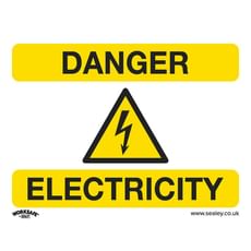 Sealey Self Adhesive Vinyl Danger Electricity Sign Pack of 10