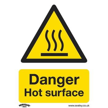 Sealey Rigid Plastic Danger Hot Surface Sign