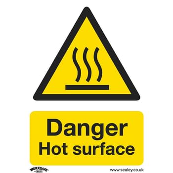 Sealey Self Adhesive Vinyl Danger Hot Surface Sign