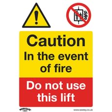 Sealey Self Adhesive Vinyl Caution Do Not Use Lift Sign Pack of 10