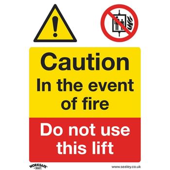Sealey Self Adhesive Vinyl Caution Do Not Use Lift Sign Pack of 10