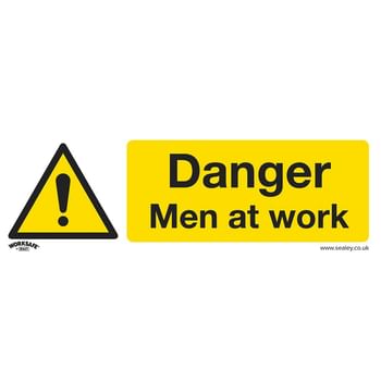 Sealey Self Adhesive Vinyl Danger Men At Work Sign