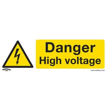 Sealey Self Adhesive Vinyl Danger High Voltage Sign