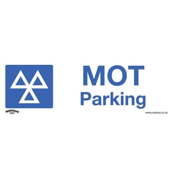 Sealey Self Adhesive Vinyl MOT Parking Sign Pack of 10