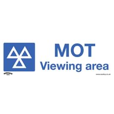 Sealey Self Adhesive Vinyl MOT Viewing Area Sign Pack of 10