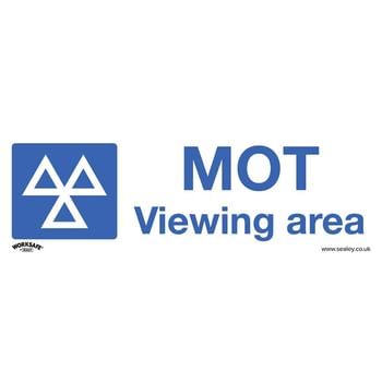 Sealey Self Adhesive Vinyl MOT Viewing Area Sign Pack of 10