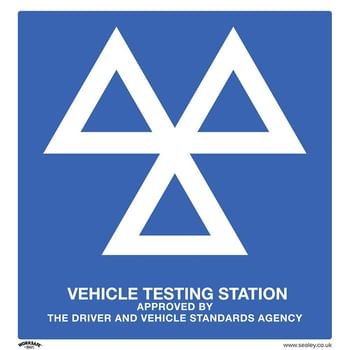 Sealey Aluminium Composite MOT Testing Station Sign