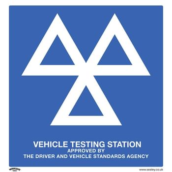 Sealey Rigid Plastic MOT Testing Station Sign